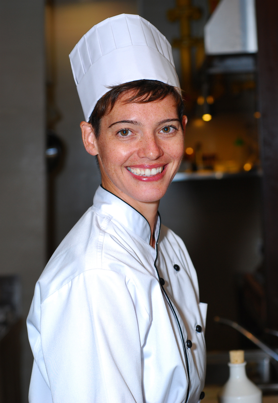 women in chef's uniform